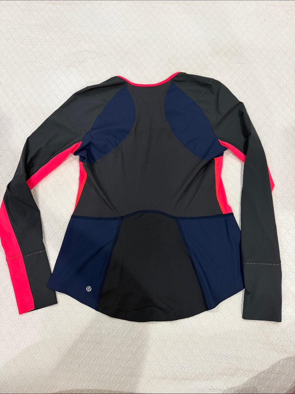 Lululemon Long-Sleeve Performance Top - Black, Navy & Hot Pink